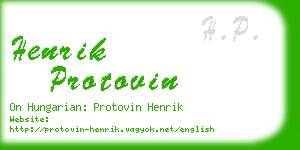 henrik protovin business card